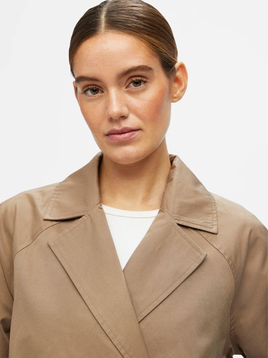 Object Damen Objclara Keily Trench Coat Noos Trenchcoat 38 Fossil, 38 Fossil
