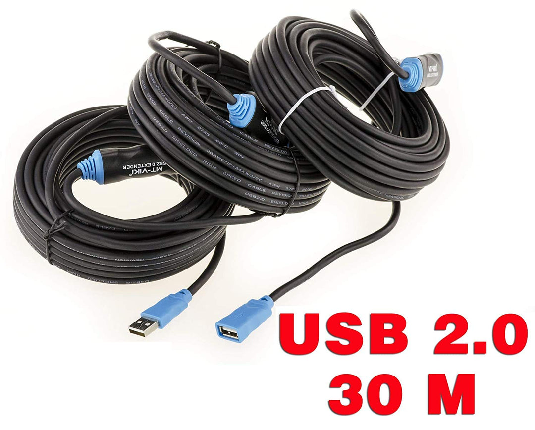 KALEA-INFORMATIQUE USB 2.0 Active Verlängerungskabel mit HOHER QUALITÄT Verstärkung, Länge 30M. USB