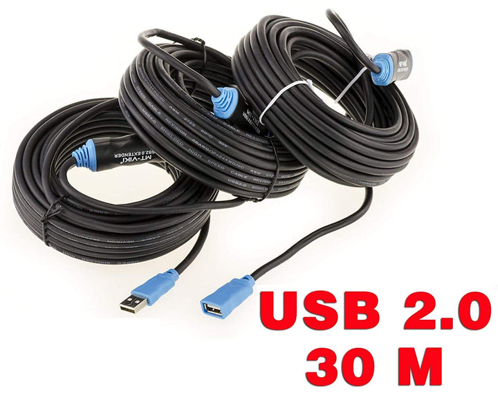 KALEA-INFORMATIQUE USB 2.0 Active Verlängerungskabel mit HOHER QUALITÄT Verstärkung, Länge 30M. USB