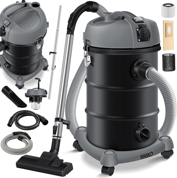 MASKO® 6IN1 Industriestaubsauger Staubsauger Nass Trocken Sauge Aschesauger 2300W + Steckdose✓ Blasf