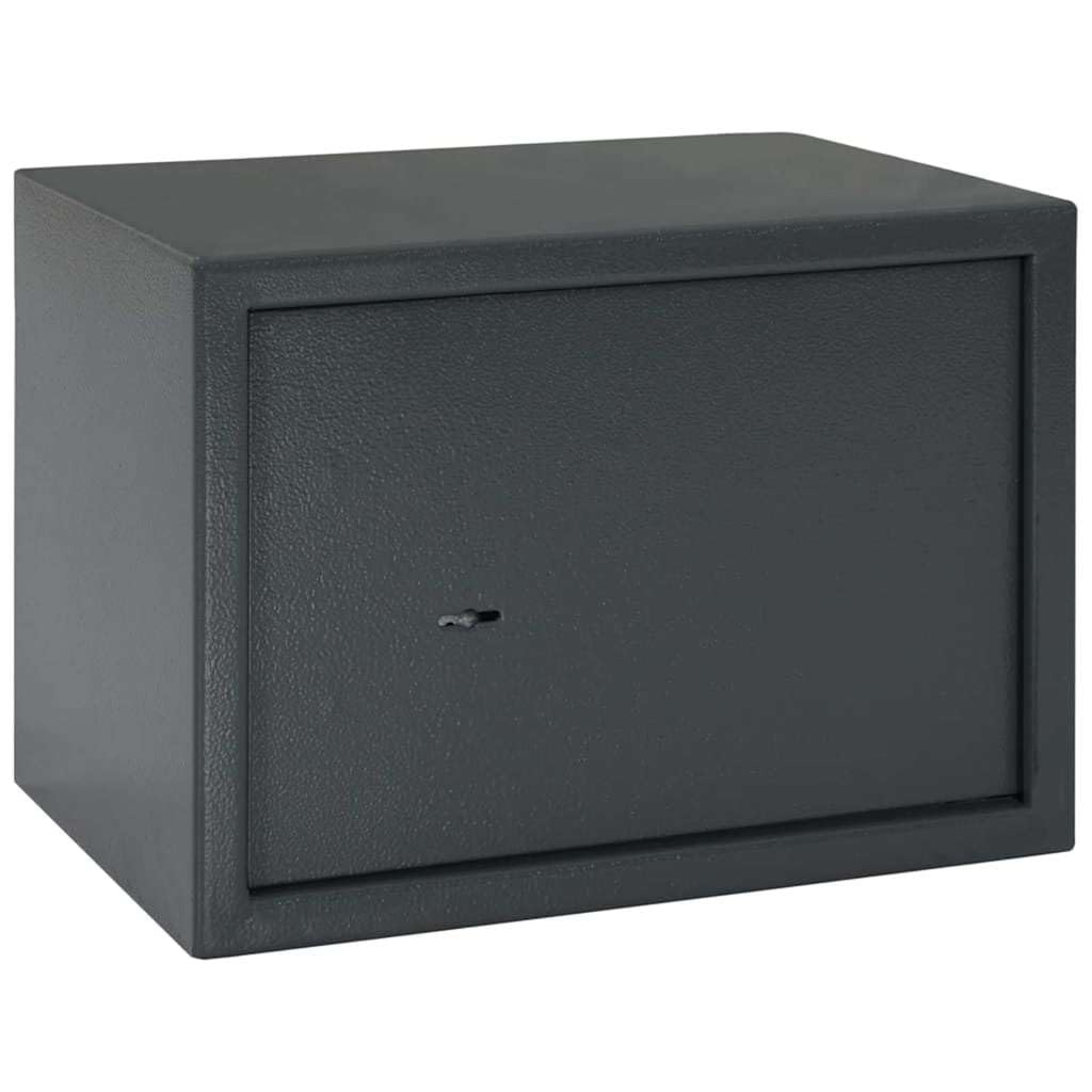vidaXL Safe Box mit Schloss Dunkelgrau 35 x 25 x 25 cm Stahl, Heimarbeitsplatz Safe, robuster Sicher