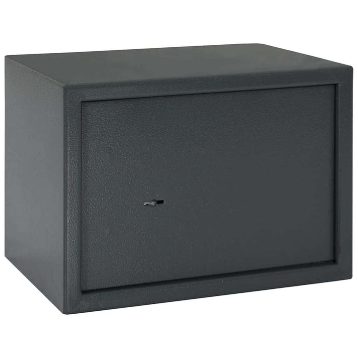 vidaXL Safe Box mit Schloss Dunkelgrau 35 x 25 x 25 cm Stahl, Heimarbeitsplatz Safe, robuster Sicher