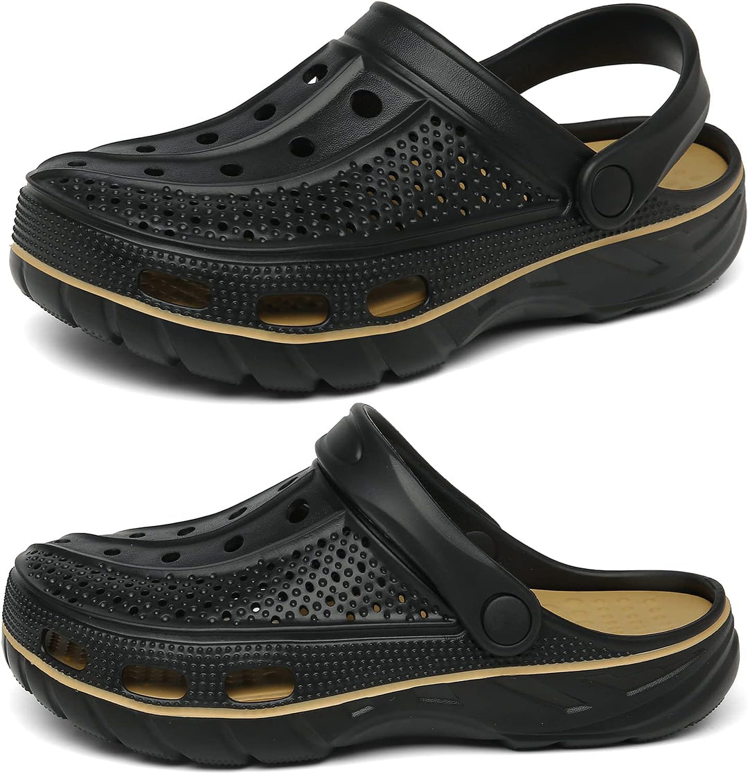 Unisex Clogs Pantoletten Sommer Hausschuhe Strand Sandalen Gartenschuhe mit Fussbett aus Weichem 36/