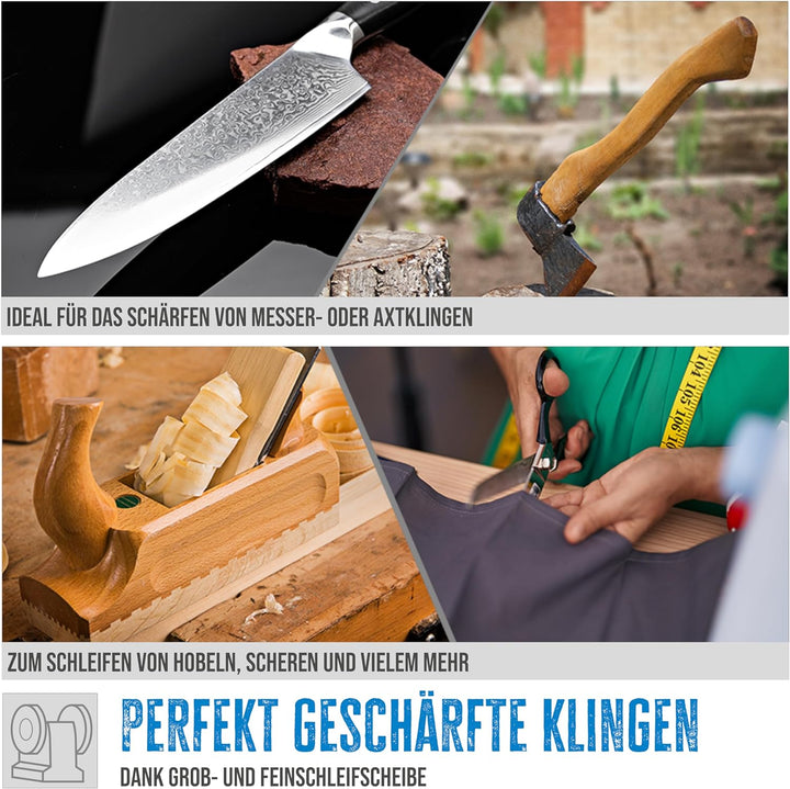 Güde Doppelschleifer GDS 200-35 (350 W, 2980 1/min Motordrehzahl, Grob- & Feinschleifscheibe 36|60 K