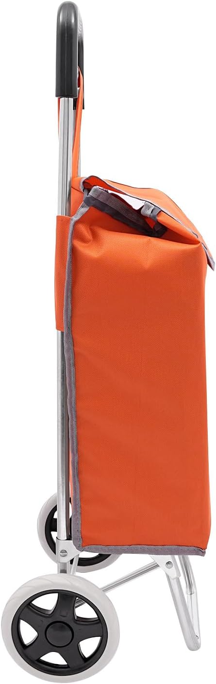 Einkaufswagen, Einkaufstrolley mit Rädern Abnehmbarer Oxford-Stoff Tasche Belastbarkeit 25kg Klappba