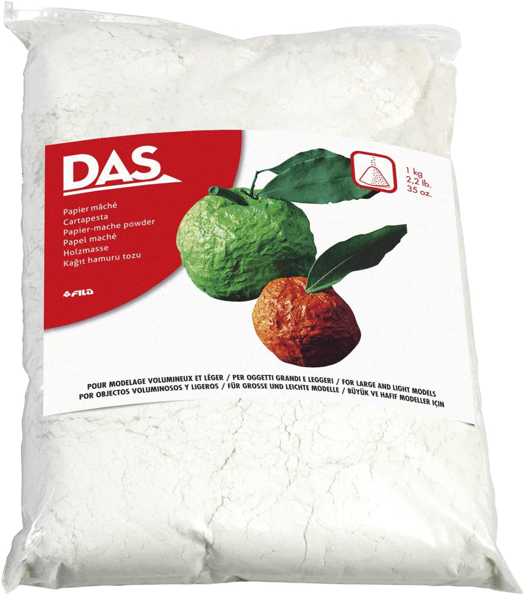 DAS Giotto 6860 00 - Papier Mache - Beutel mit 1.000 Gramm, 24.0 x 33.0 x 10.0 cm Bundle mit Pappmac