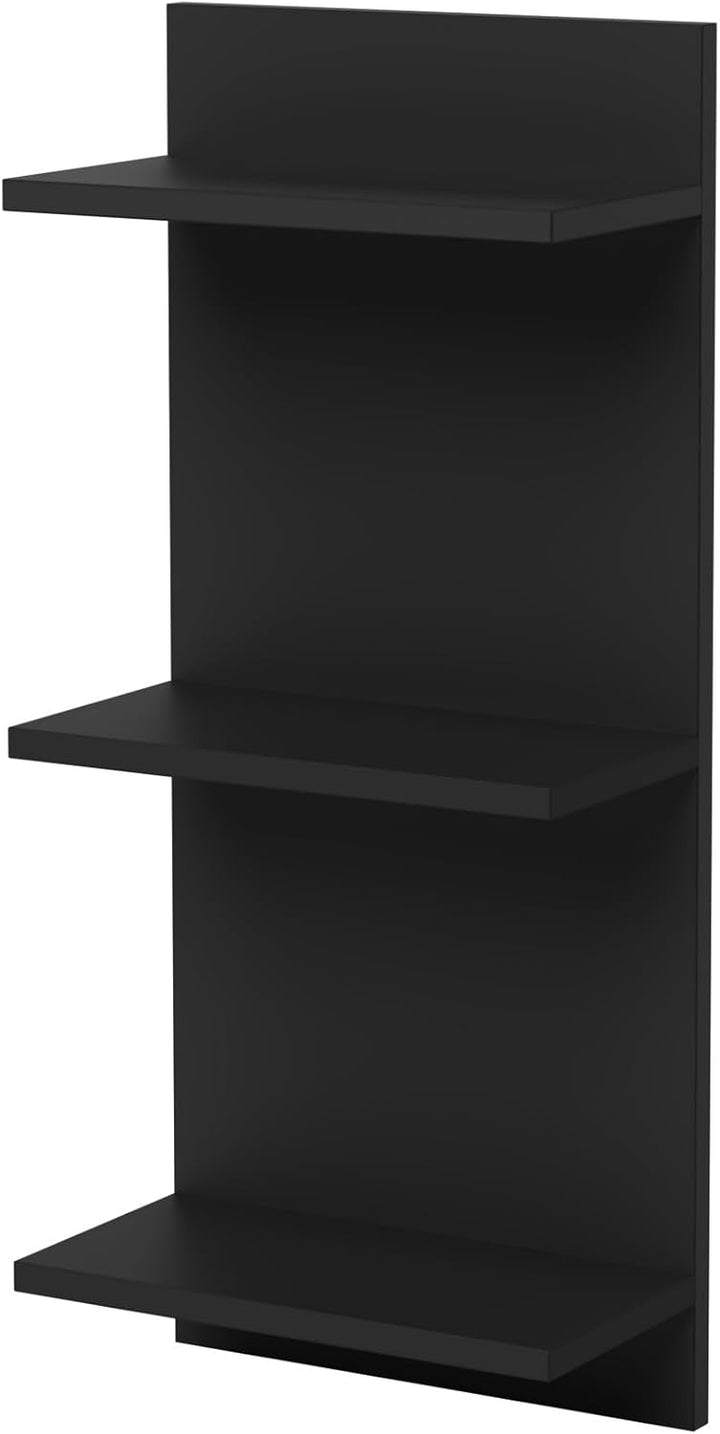 AKKE Hängeregal Wandregal - 80 x 40 cm Möbelplatte - Regal 3 Ebenen - Anthrazit, Anthrazit