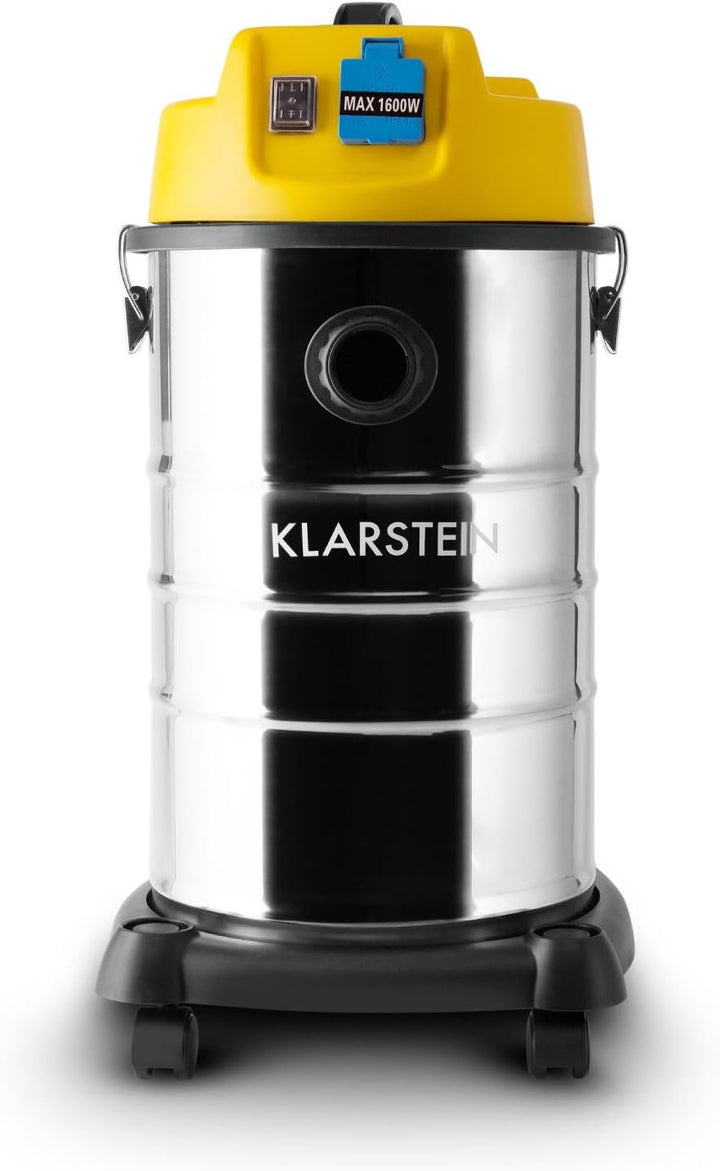 Klarstein Reinraum - Nasssauger , Trockensauger , Industriesauger , 1800 W , 30 L Edelstahl-Behälter