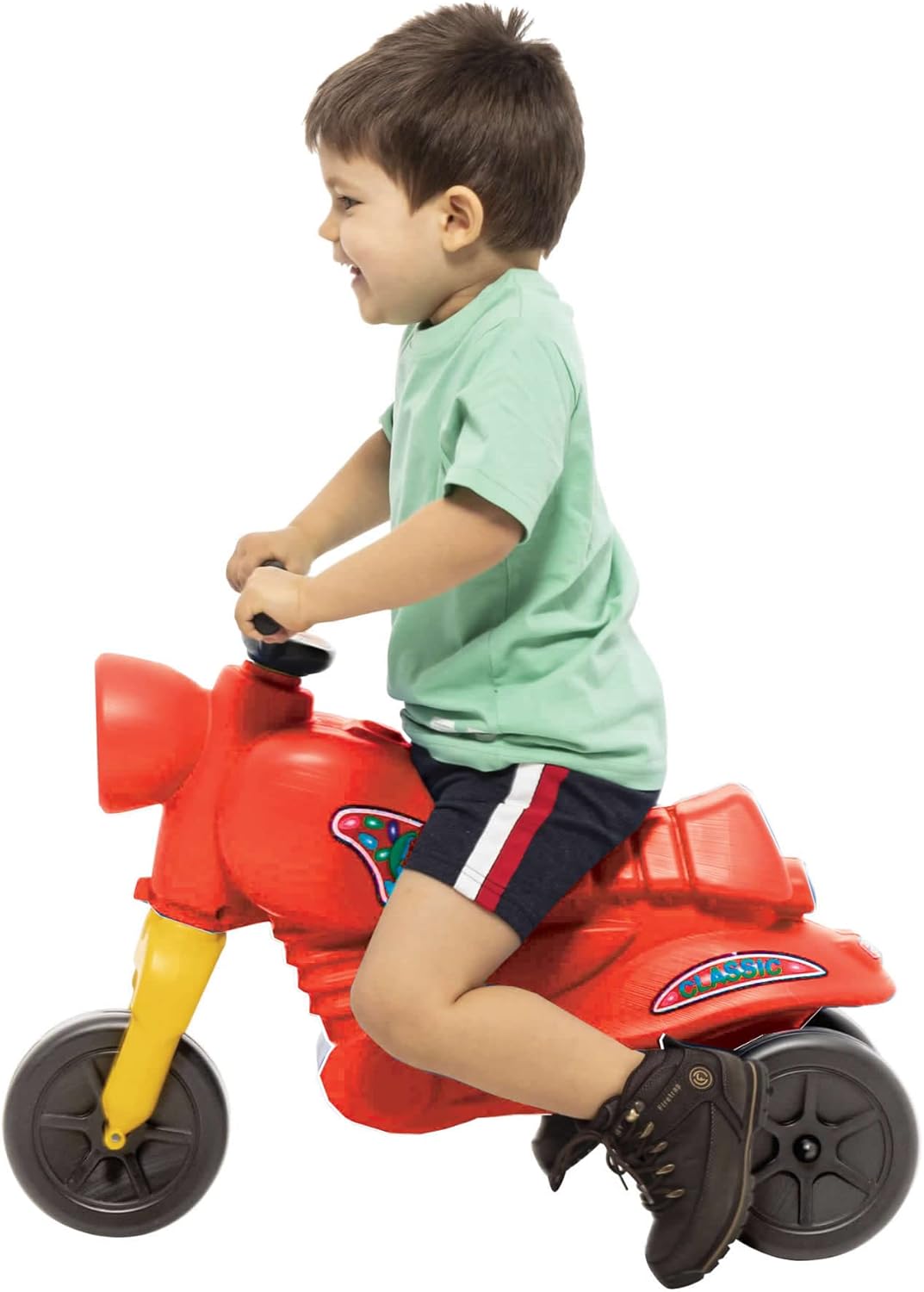 Dreirad Trike Rutscher Motorrad Classic 5 Maxi rot Kinder Laufrad Lauflernrad, Rot