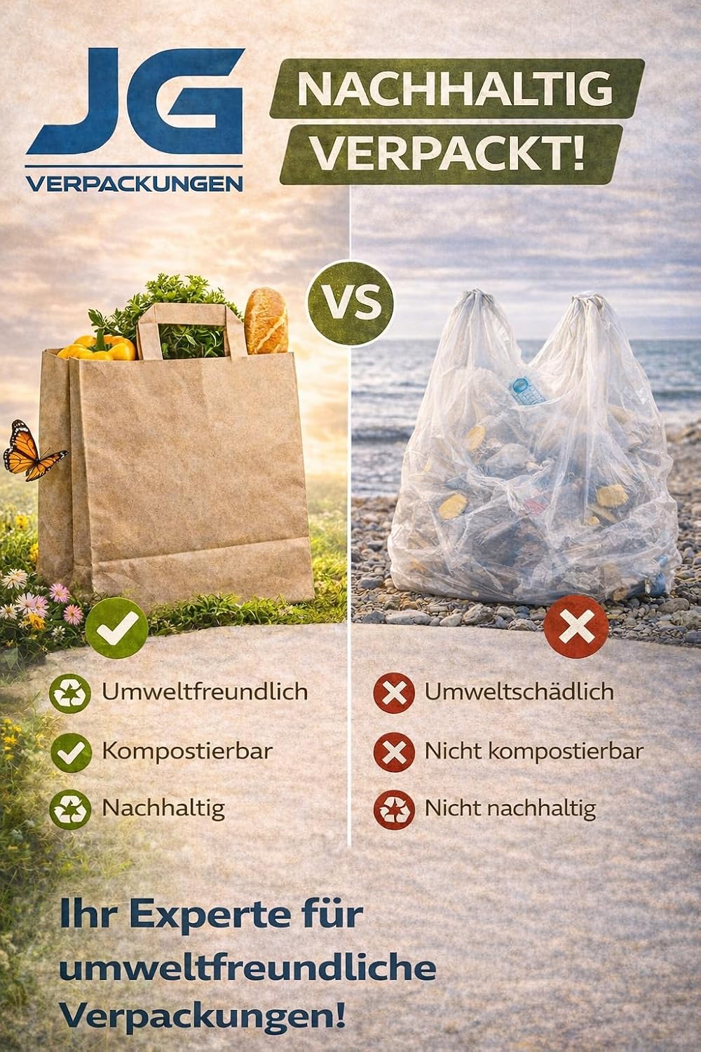 250 Papiertüten Braun mit Henkel 22+10x36cm – Papiertragetaschen und Papiertaschen mit Henkel aus st