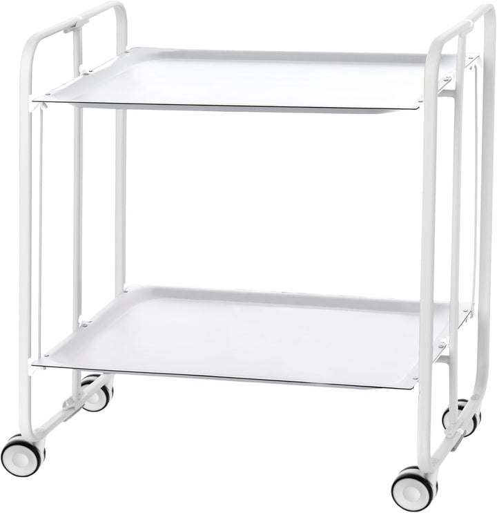 DON HIERRO - Servierwagen weiss, klappbar, 2 Böden. Rollwagen Bauhaus-Weiss Einheitsgrösse Weiss, Ei