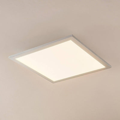 Lindby LED Smart Home Deckenlampe (LED Panel) 'Kjetil' dimmbar mit Fernbedienung (Modern) in Alu aus