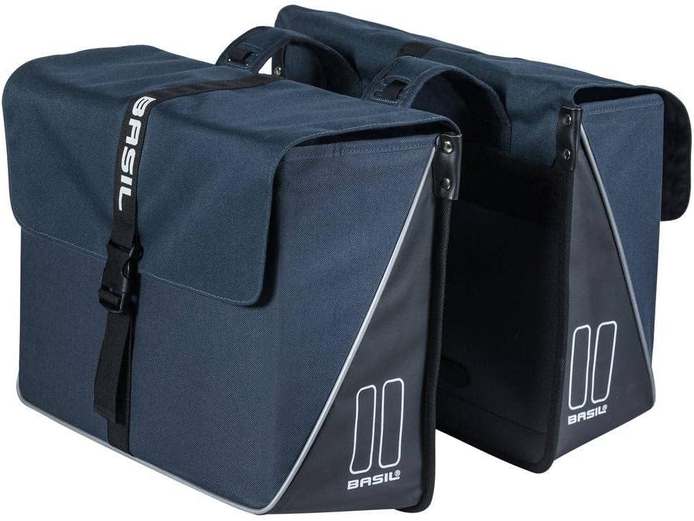 Basil Unisex – Erwachsene Forte Doppeltasche 41 x 15 x 43 cm Blue/Black, 41 x 15 x 43 cm Blue/Black