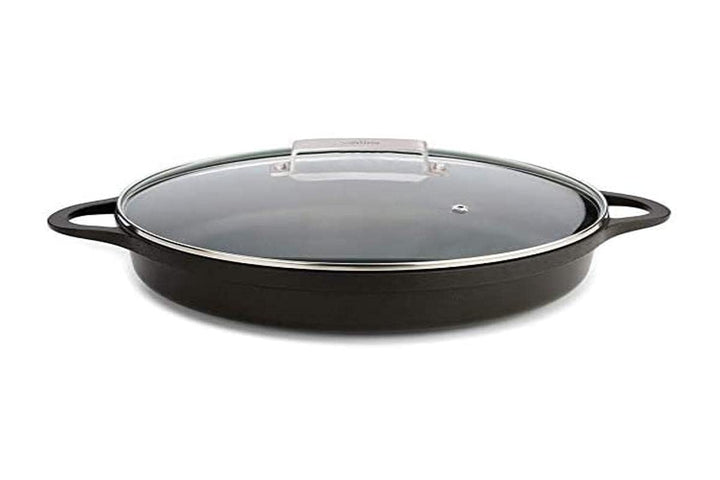 Valira 40 cm Kurz Induktionsgeeignet Kasserolle mit Deckel, Schwarz ø 40cm, ø 40cm