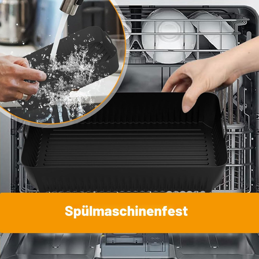 Heissluftfritteuse Zubehör für Ninja Af500DE 10,4L, Silikonform für Heissluftfritteuse 3 Stück Air F