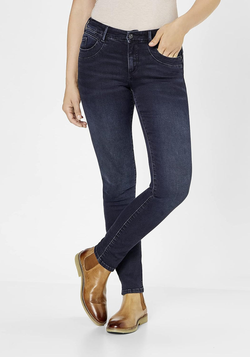 Paddocks`s Damen Jeans Lucy Shape Denim -Skinny Fit -Blau - Blue Black Dark Stone 34W / 30L Bue Blac