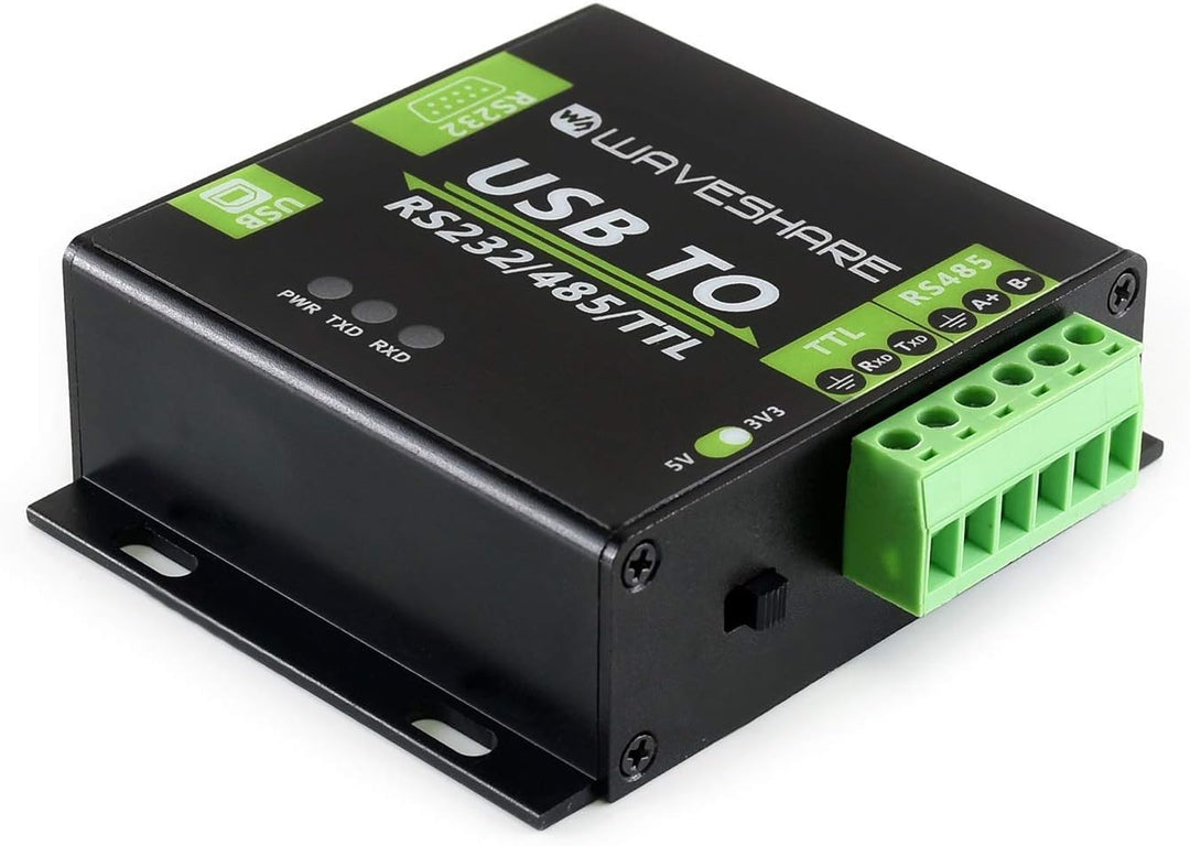 Waveshare USB to RS232/485/TTL Converter Onboard FT232RL Industrial Grade USB to RS232 Converter Sup