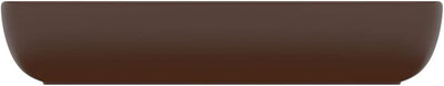 HOMIUSE Luxus-Waschbecken Rechteckig Matt Dunkelbraun 71x38 cm Keramik Waschbecken Waschtisch Aufsat