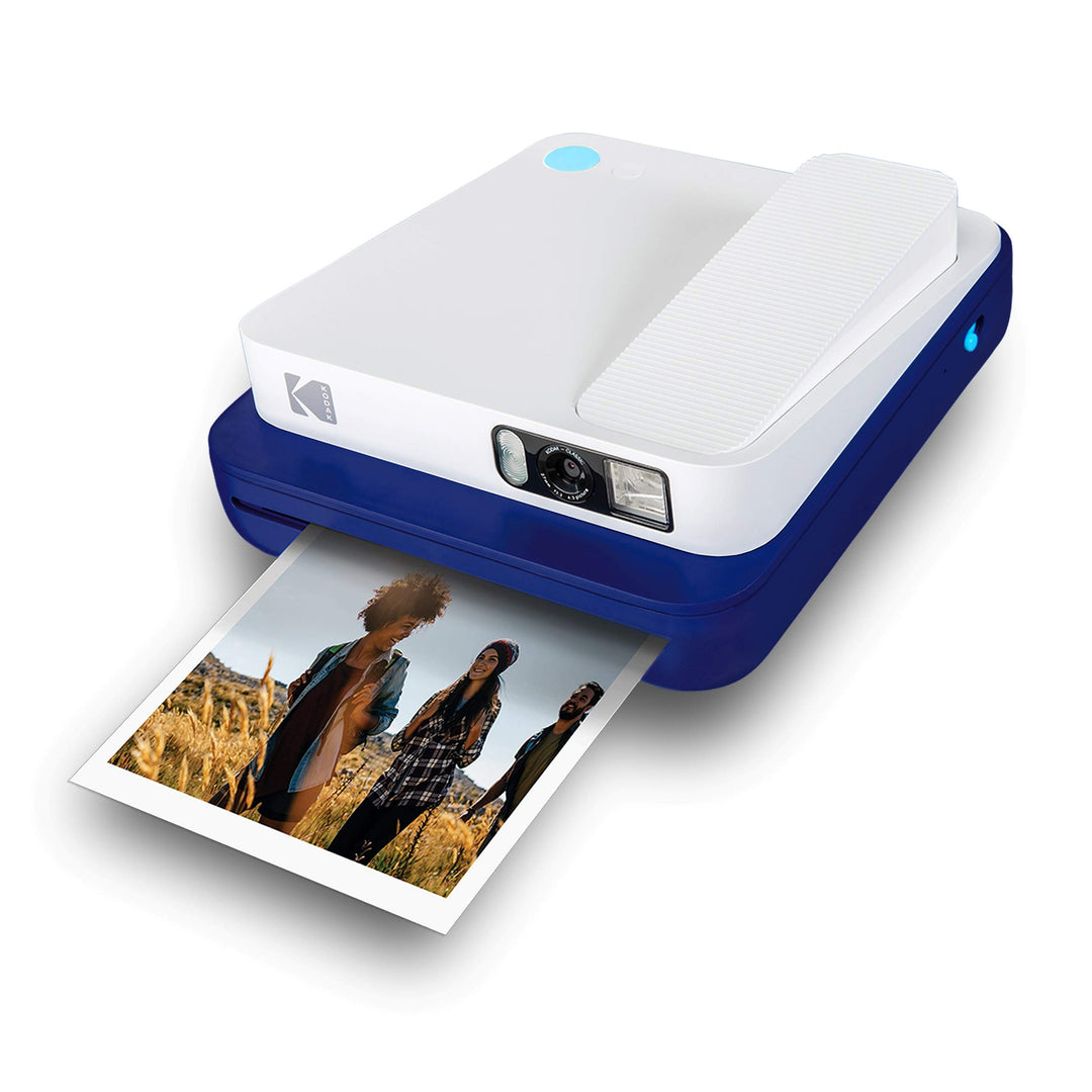 KODAK Smile Classic Sofortbilddigitalkamera + Bluetooth (Blau), 16MP, 35 Drucke/Aufladung – Starter-