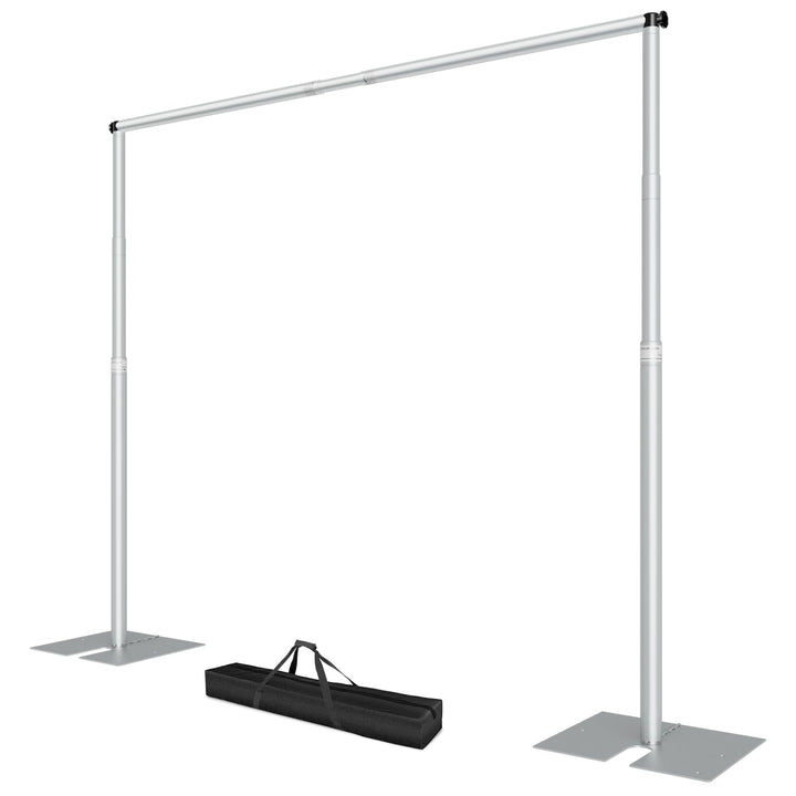 EMART Foto Hintergrund Ständer 3 x 3 m, Heavy Duty Hintergrundständer mit Metallstahlbasis, Verstell