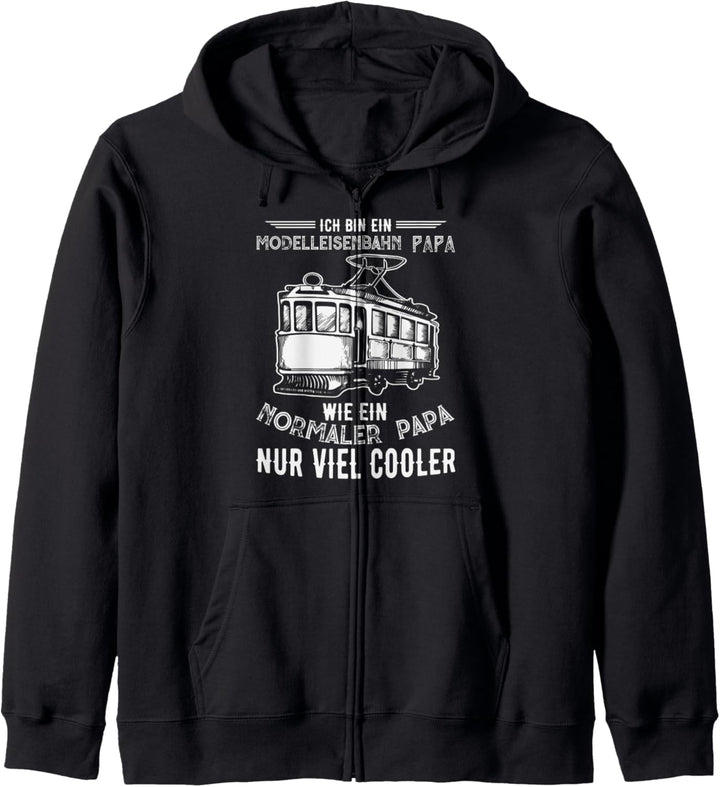 Modelleisenbahn Papa Tramfahrer Strassenbahn Vatertag Kapuzenjacke