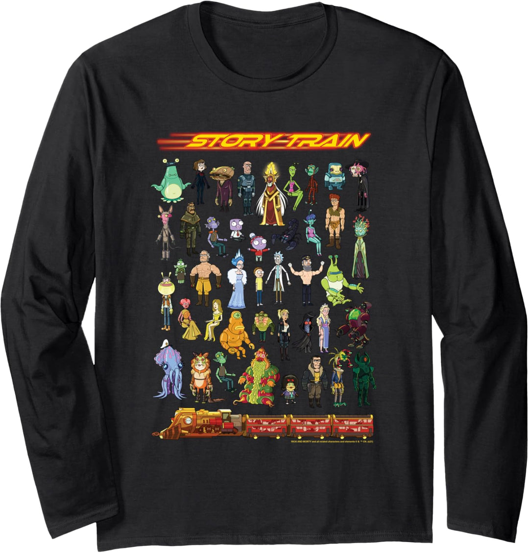 Rick and Morty Story Train Toy Set Langarmshirt