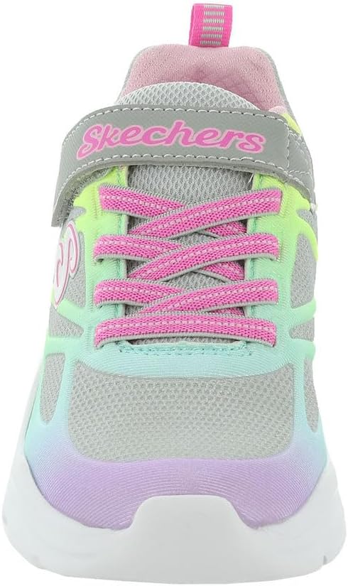 Skechers Mädchen Power Jams Sneaker 27 EU Gray Mesh Multi Trim, 27 EU Gray Mesh Multi Trim