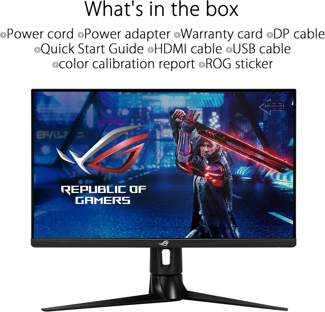 ASUS ROG Strix XG27AQ - 27 Zoll WQHD Gaming Monitor - 170 Hz, 1ms GtG, G-Sync kompatibel, DisplayHDR