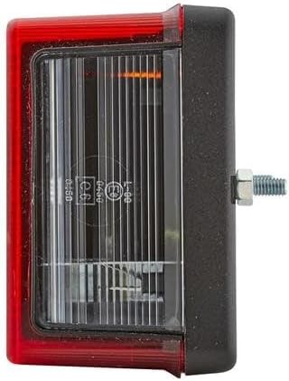 HELLA Rückleuchte - Glühlampe - 12V - Anbau - ECE - Lichtscheibenfarbe: rot - Stecker: Flachstecker