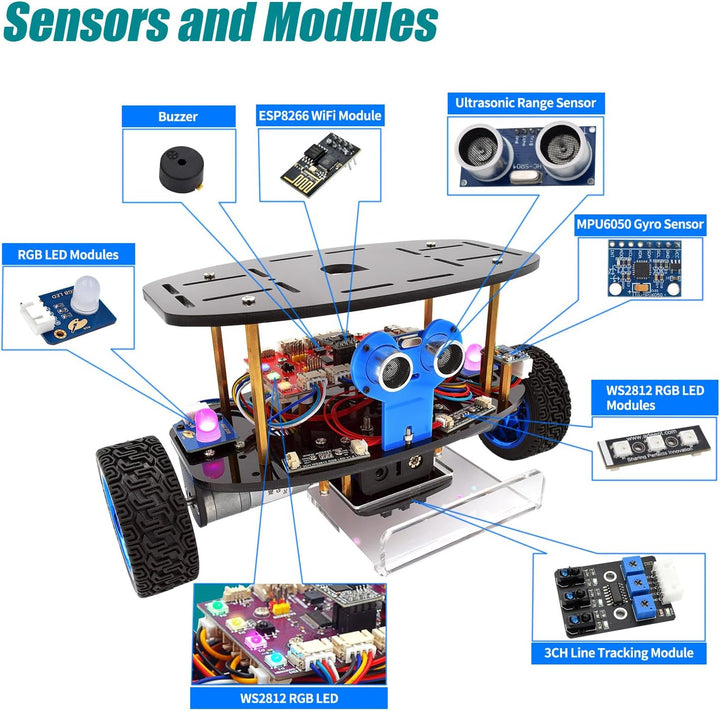 Adeept Self-Balancing Robot Car Kit(Compatible with Arduino DIE), STEM Projects Kit, Robotics & Engi