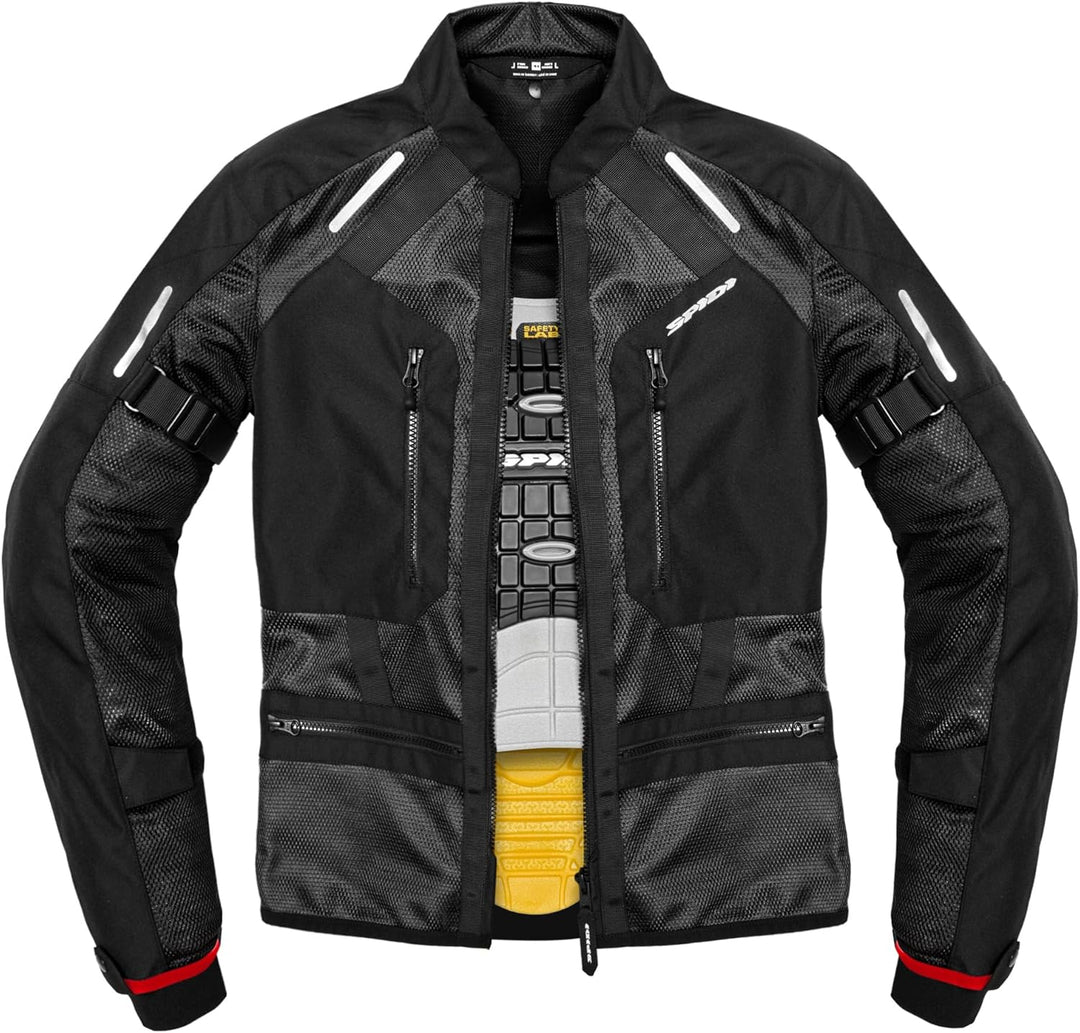 SPIDI Tech Armor Textil Motorradjacke schwarz M