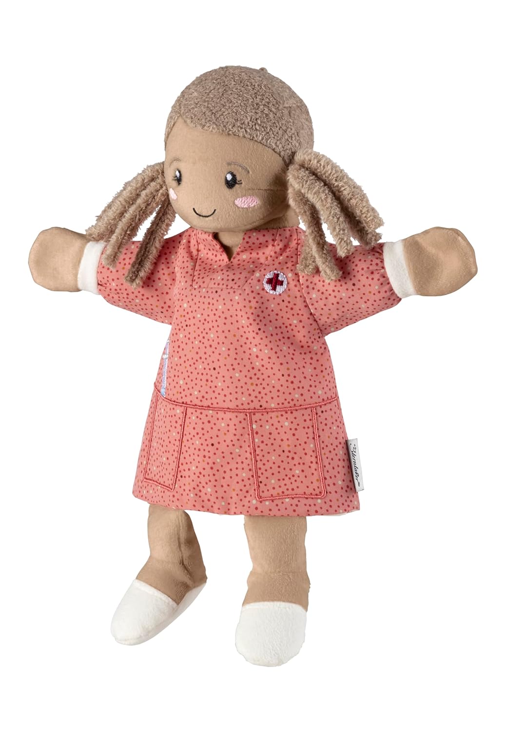 Sterntaler Handpuppe Krankenschwester mit Zöpfen - weiches Kinder Spielzeug zum Puppentheater, Erzäh