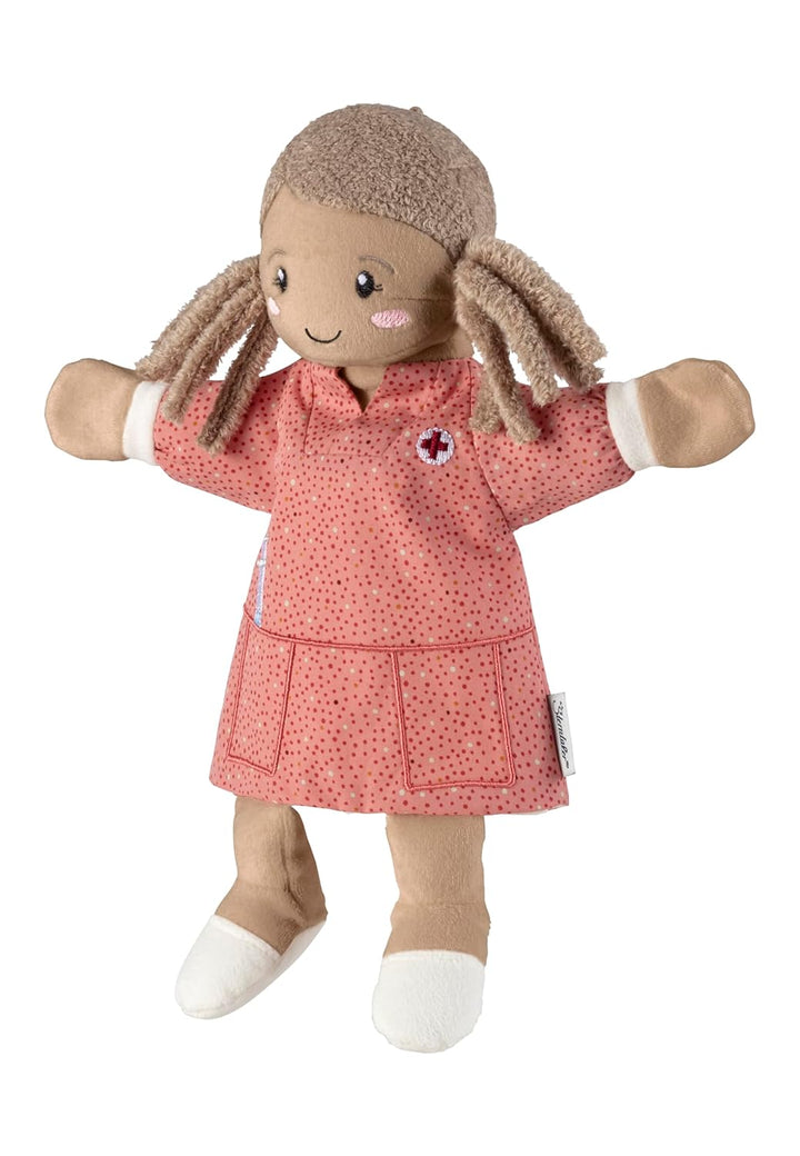 Sterntaler Handpuppe Krankenschwester mit Zöpfen - weiches Kinder Spielzeug zum Puppentheater, Erzäh