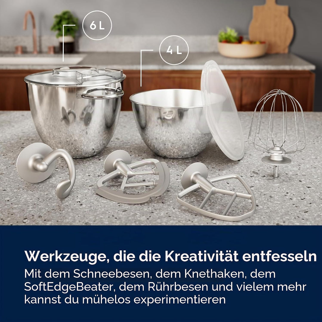 Electrolux Küchenmaschine Planetaria Multifunktions-Küchenmaschine, E6KM1-4BPT, Kitchen Assistent Ma