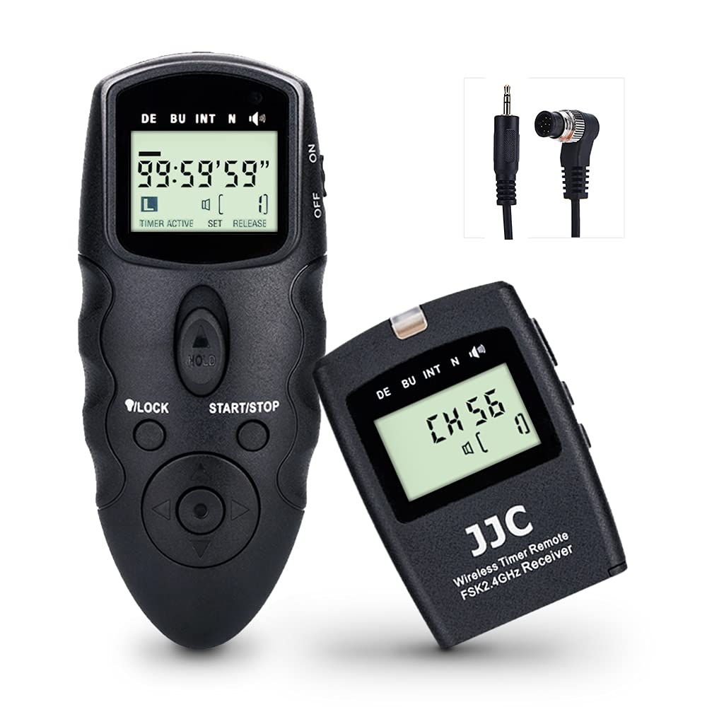 JJC Wireless Remote Shutter Release Control Zeitraffer-Intervallmesser-Timer für Nikon Z 9 D850 D810