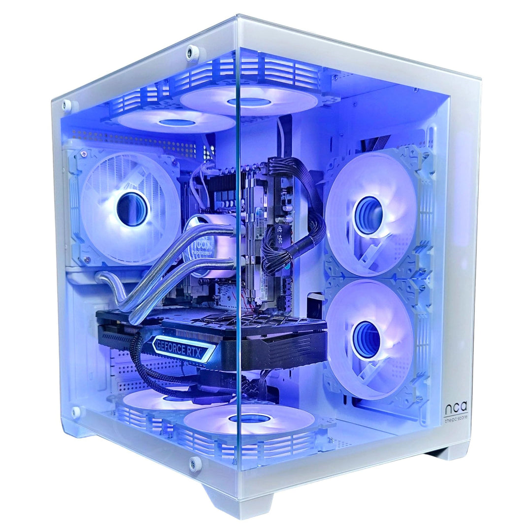 Gaming PC Phantom White | GeForce RTX 4060 | Intel XEON 10 Kerner | RGB Lüfter mit Fernbedienung | W