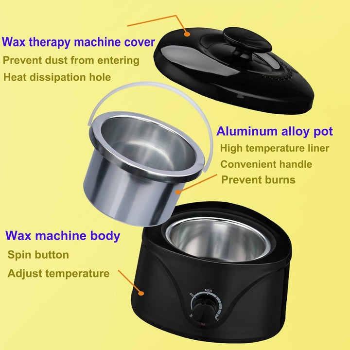 Wachswärmer Wachs Haarentfernung Waxing Set Wax Maschine Wachsmaschine Enthaarung Set Wachsgerät Wac