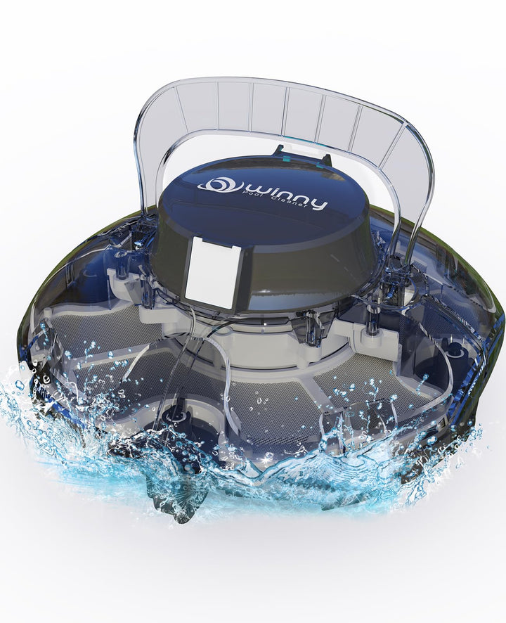 WINNY POOL CLEANER Winny 200 – Kabelloser Akku Poolsauger, Doppelfiltration, automatisches Parken, 8