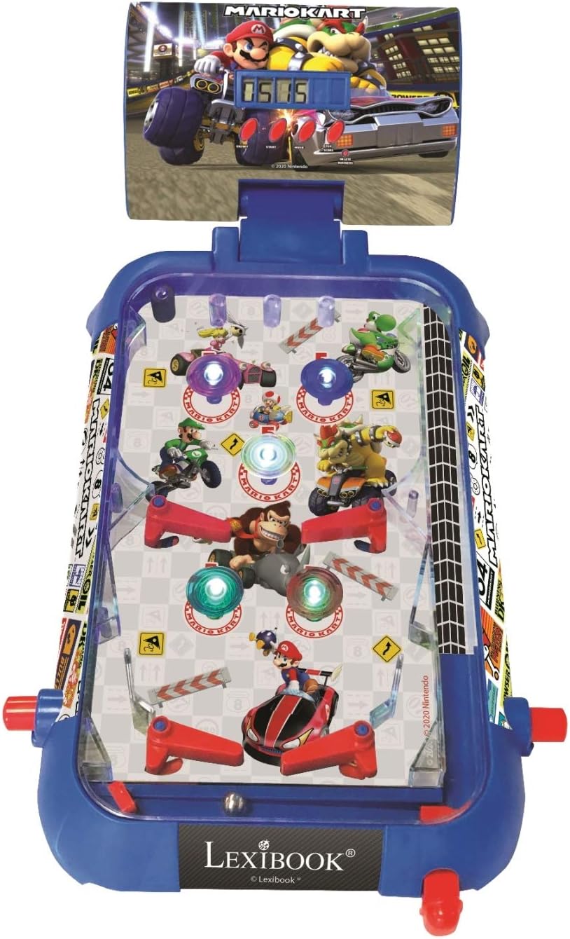 Lexibook JG610NI Mario Kart Nintendo elektronisches Flipperspiel, Action-und Reflexspiel für Kinder