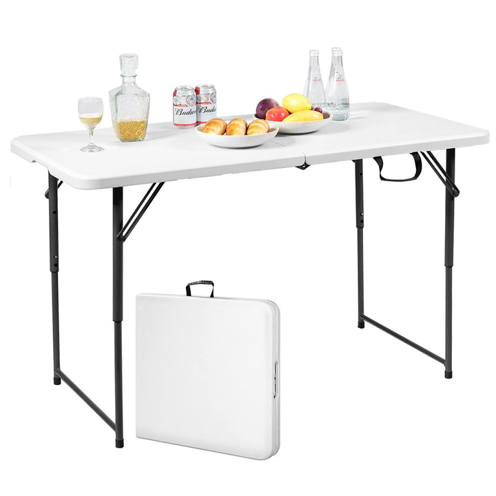 GIANTEX Campingtisch Balkontisch klappbar, Gartentisch 3-stufig höhenverstellbar, Esstisch Klapptisc