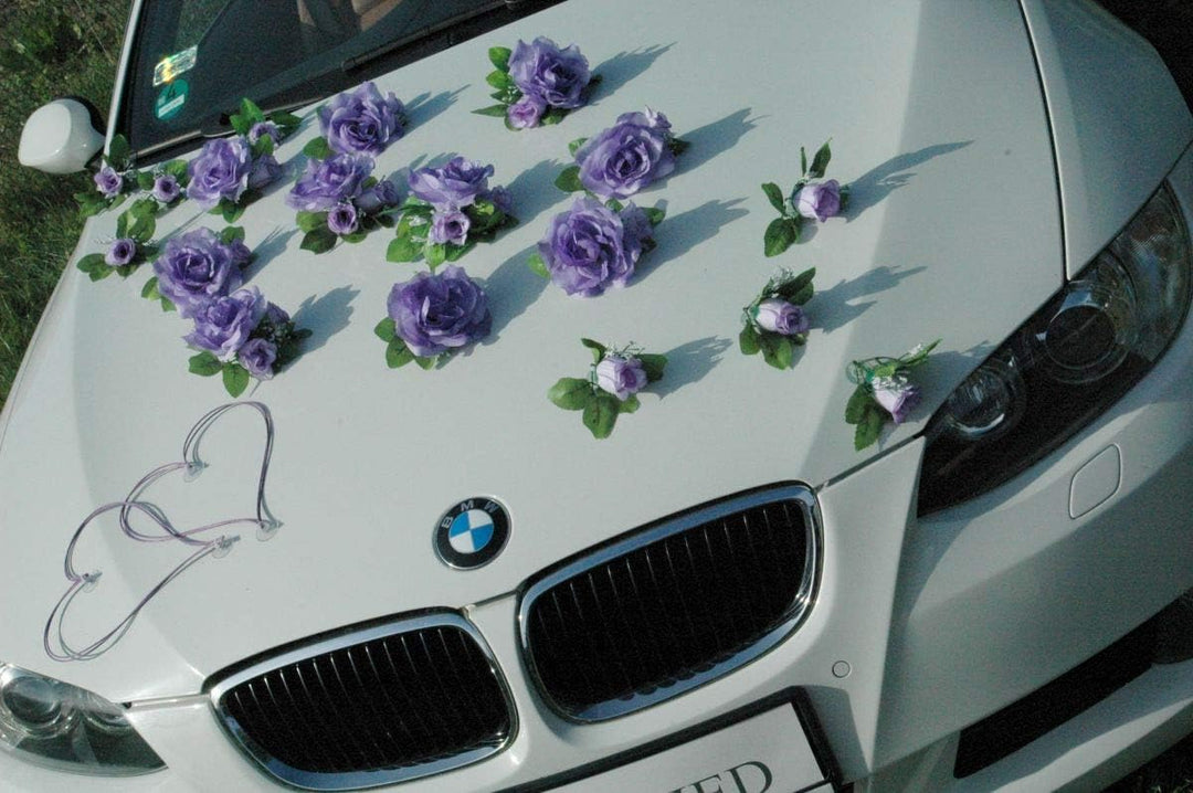 Traumschmuck Auto Schmuck Braut Paar Rose Deko Dekoration Autoschmuck Hochzeit Car Auto Wedding Deko
