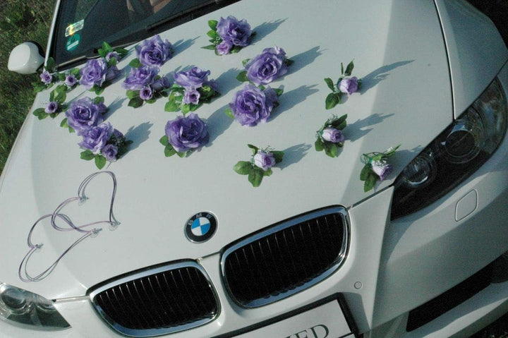 Traumschmuck Auto Schmuck Braut Paar Rose Deko Dekoration Autoschmuck Hochzeit Car Auto Wedding Deko