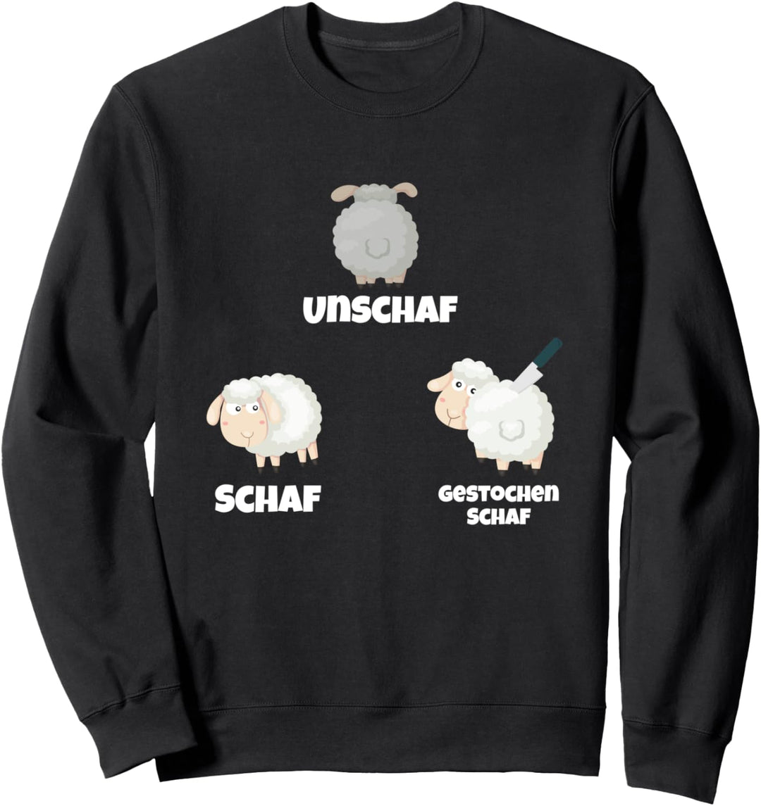 Schaf Lustig Unschaf Gestochen Schaf Sweatshirt