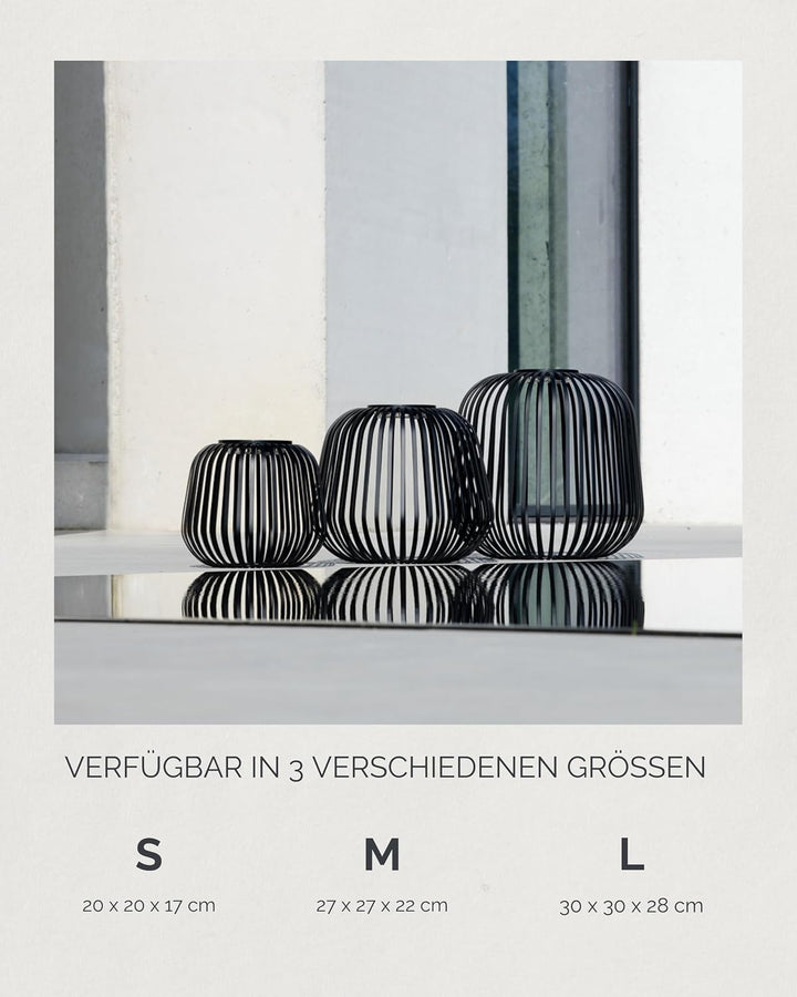 LUUK Studio Mobile LED Gartenlaterne, Solarleuchte für drinnen &amp; draussen in modernem Design, IP65 w