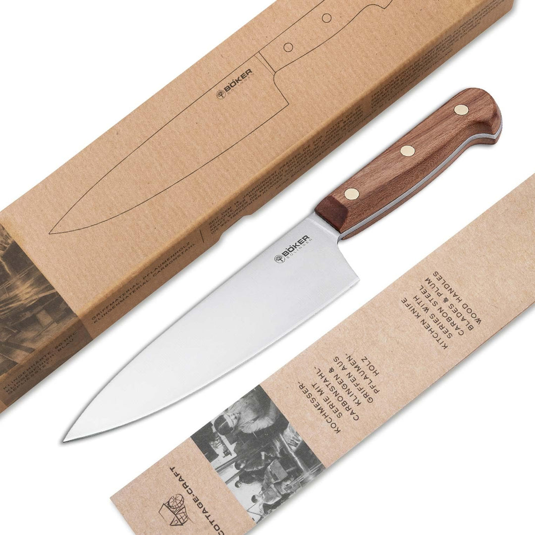BÖKER SOLINGEN® Cottage-Craft - scharfes Profi Chefmesser klein 16 cm aus Carbonstahl - handgemachte