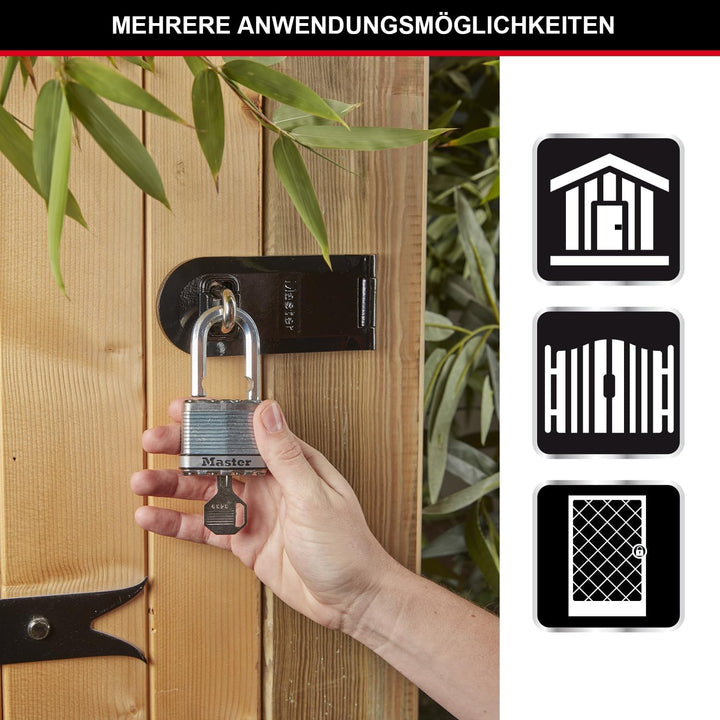 MASTER LOCK M5EURD Excell Vorhängeschloss 51mm lamellierter Stahl Medium Bügel, Medium Bügel