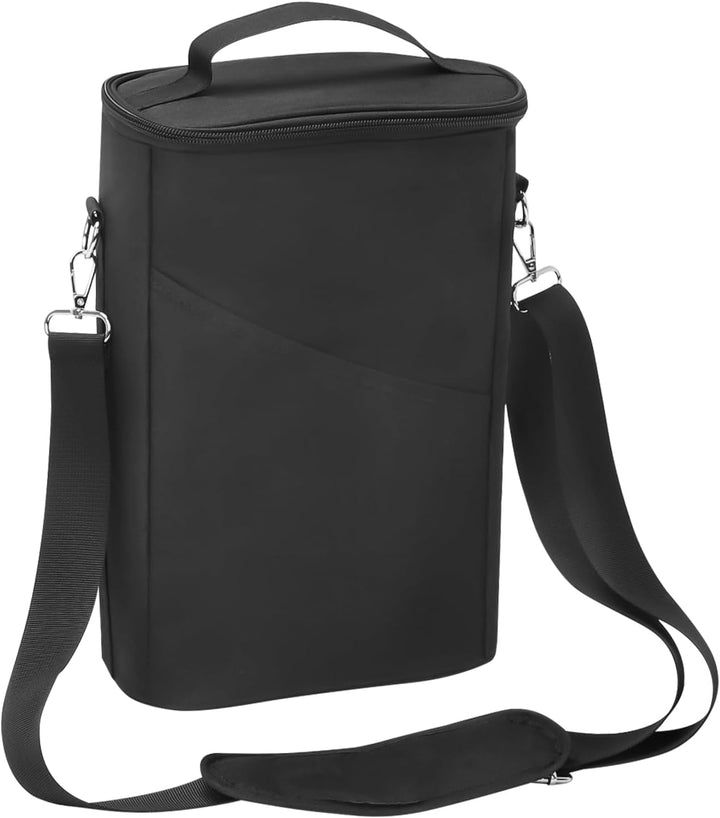Kühltasche für 2 Flaschen, Flaschentasche Weinkühler 1.5L, 21.5x34cm Isolierter Wein Eisbeutel mit V