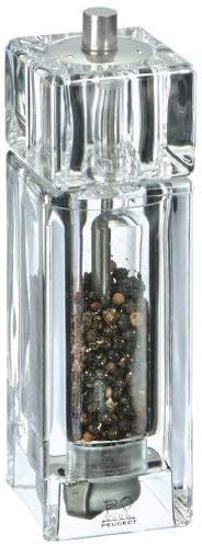 Peugeot 860501 Pontarlier Kombo Pfeffermühle mit integriertem Salzstreuer Acryl, 6,2 x 6,2 x 15 cm,