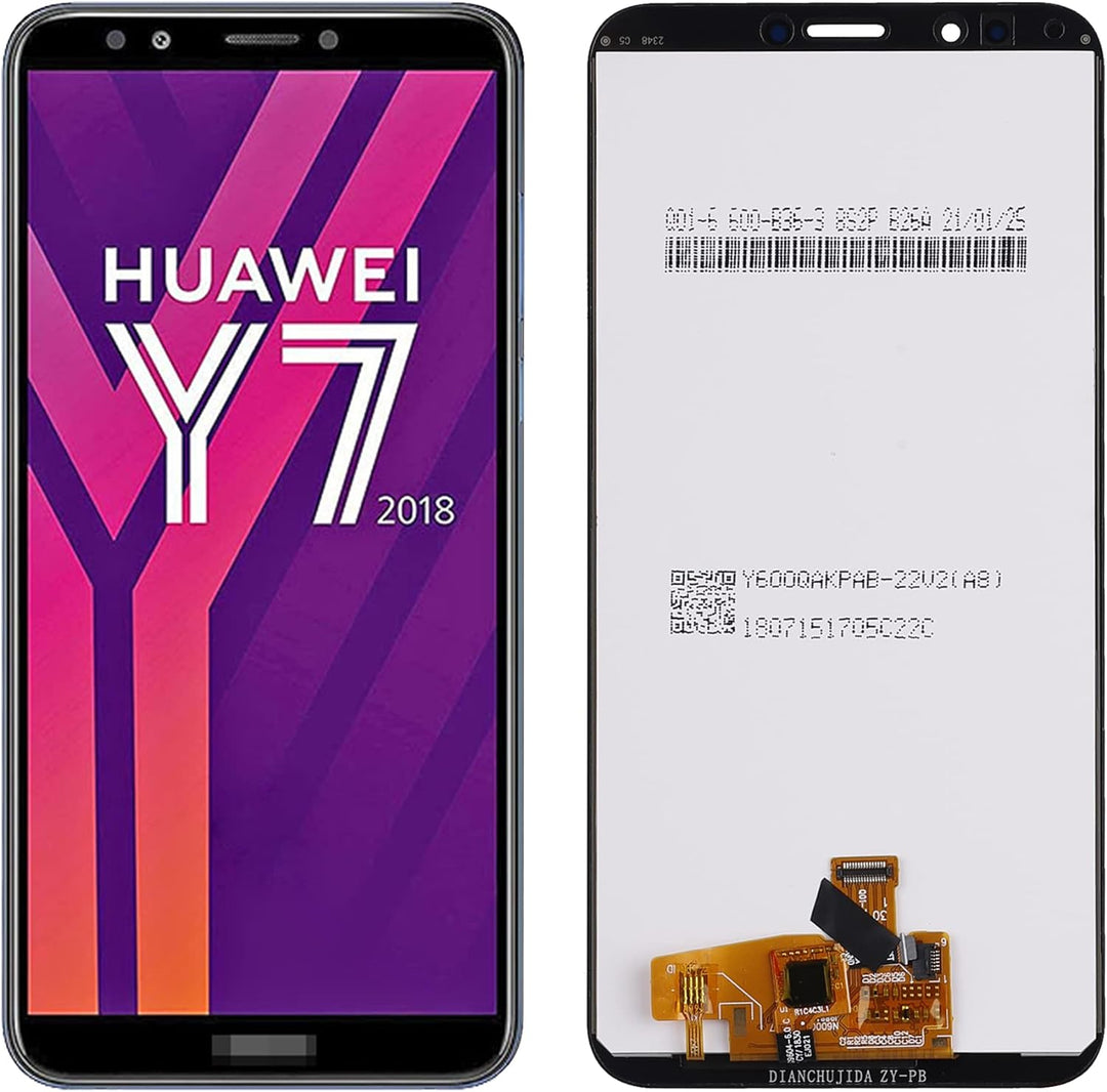 SwarKing LCD Display kompatibel mit Huawei Y7 2018 Touch Screen Digitizer (Schwarz ohne Rahmen) Ersa