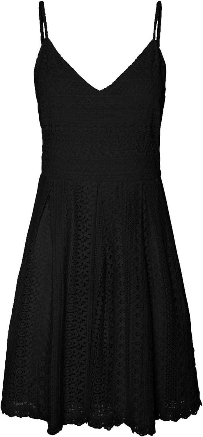 VERO MODA Female Plissiertes Kleid VMHONEY Kurzes Kleid | Plissé dress XS Schwarz, XS Schwarz